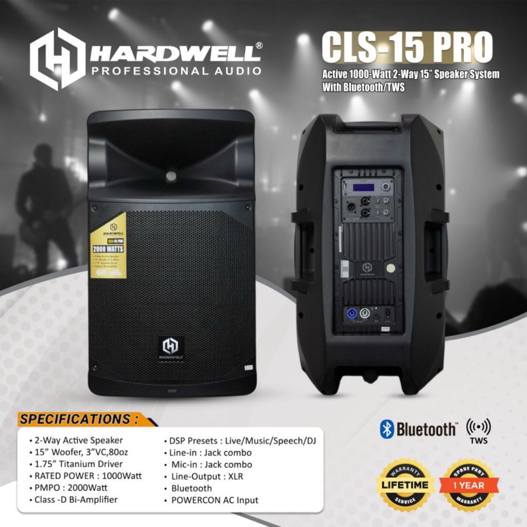 Speaker Aktif Hardwell / Speaker Active Hardwell CLS 15 PRO Original 15 inch