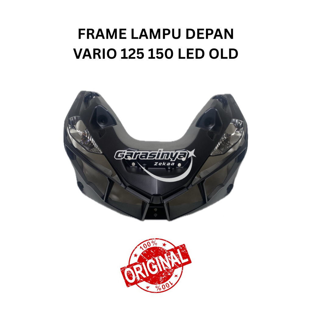 Frame Depan Frame Tempat Alis Reflektor Headlamp Lampu Depan Custom Black Housing Chrome Vario 125 1