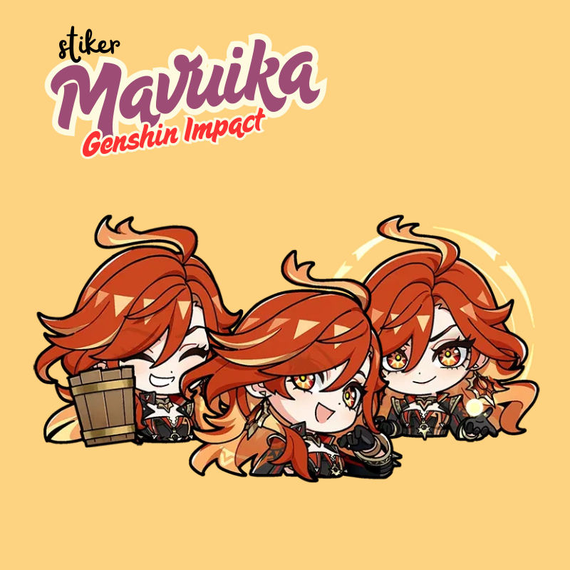 

Stiker Mavuika Genshin Impact | Sticker Merch Mavuika Genshin Vinyl Glossy anti air