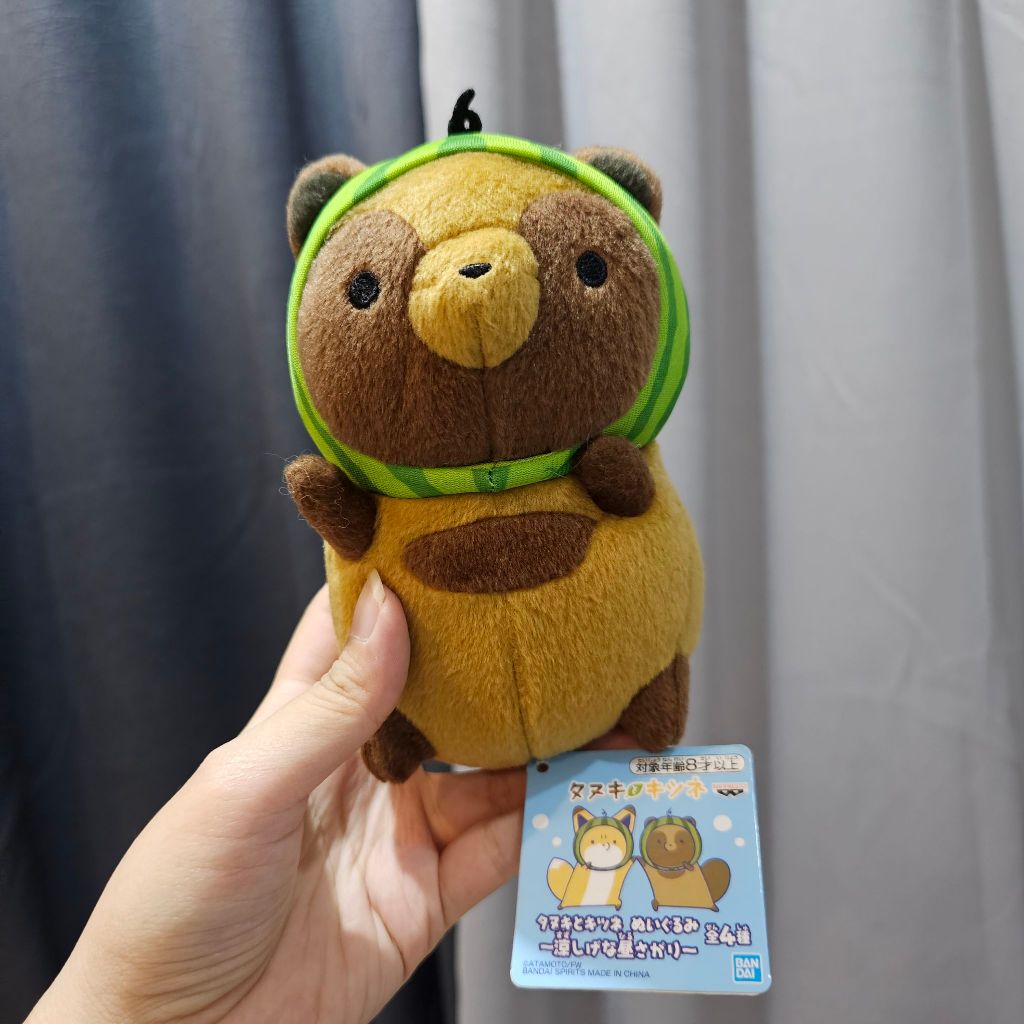 [ Random_3 ] Boneka Tanuki Semangka / Pajangan Boneka Tanuki Jepang Original