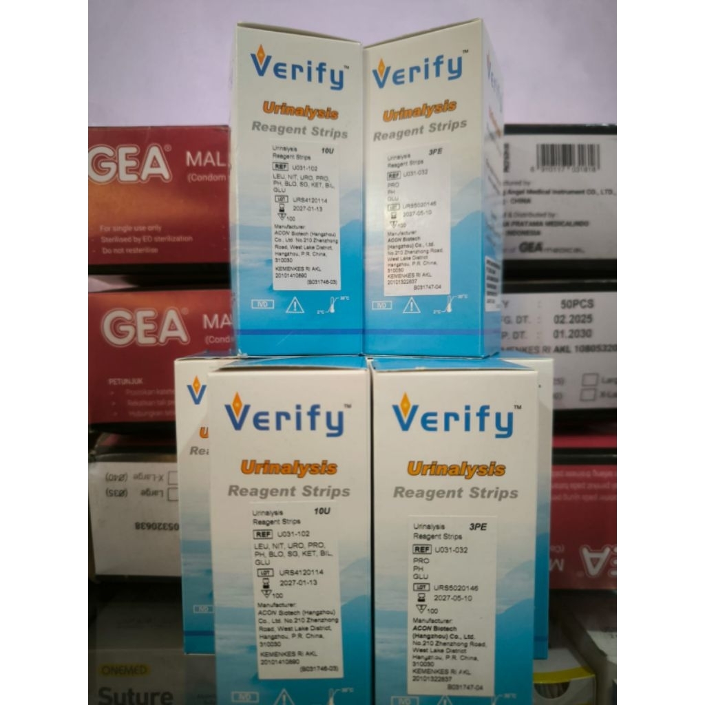 Verify Test Urine Strip 3p dan 10p / Verify Urinalysis Reagen Strip