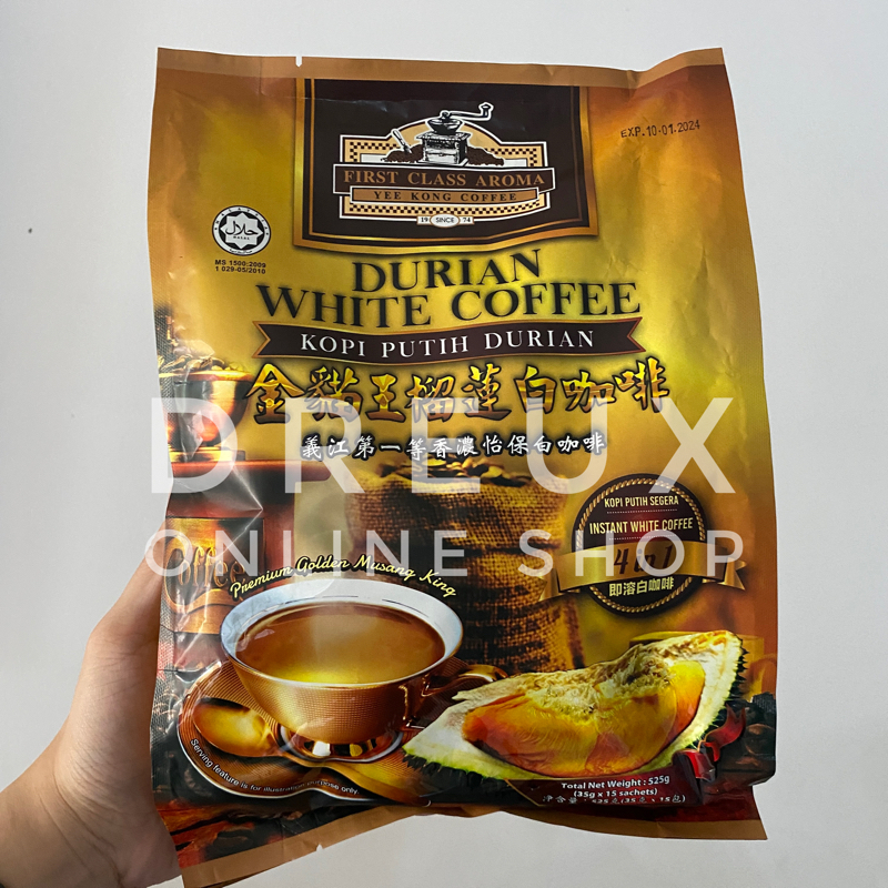 

[IMPORT] FIRST CLASS AROMA 4 in 1 Durian White Coffee 35gr x 15 Sachet