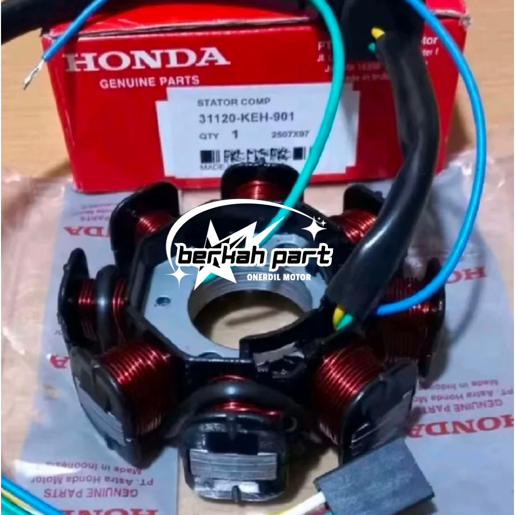 SPUL HONDA STATOR ASSY MOTOR HONDA NEOTECK MEGAPRO GL PRO KODE PART (KEH) berkualitas original