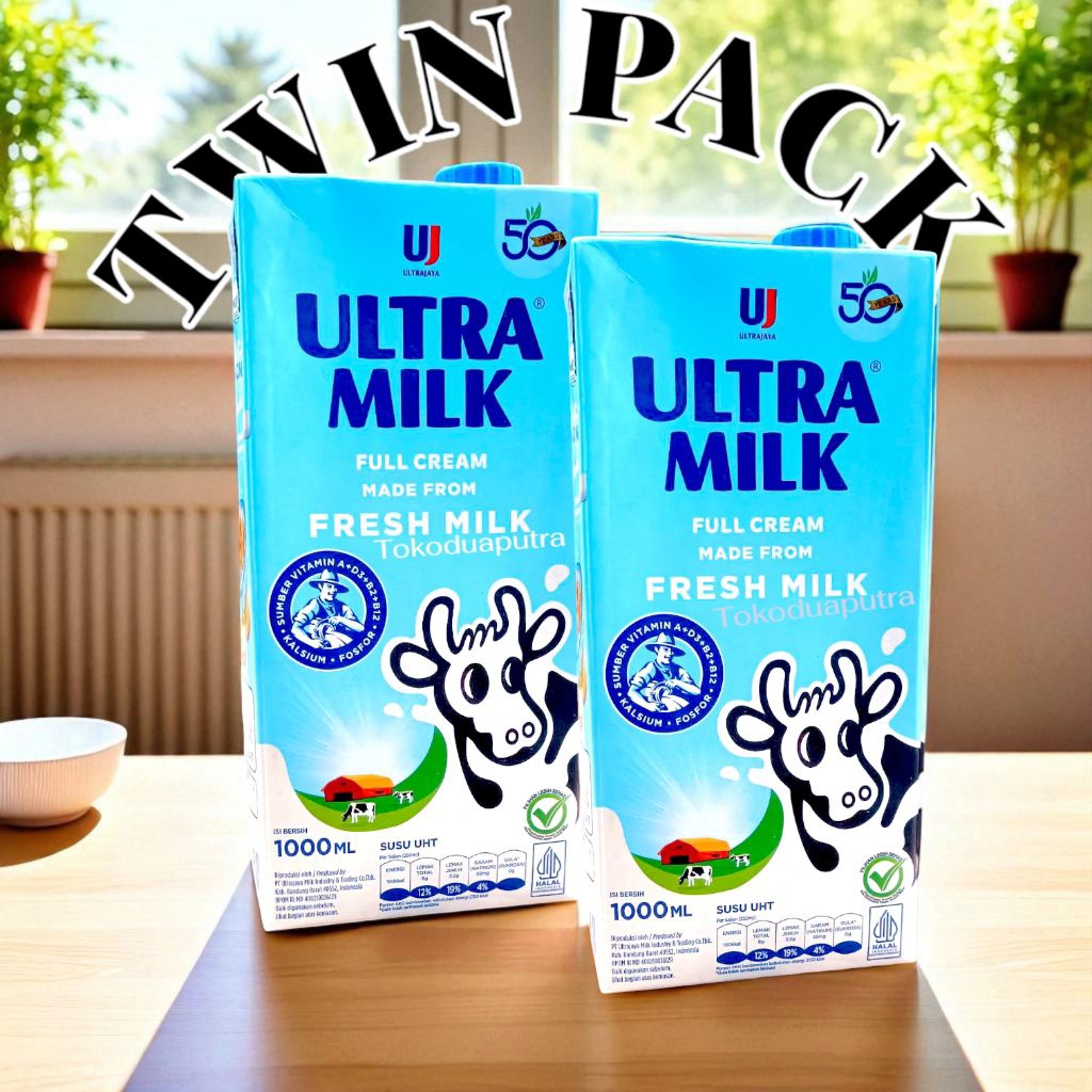 

Ultra Milk Full cream 1 L X 2 Pcs ( Twin Pack)/ Susu Ultra Full cream