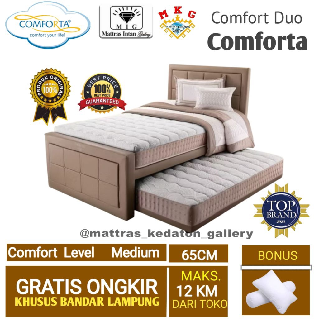 Kasur Comforta Sorong 3in1 Comfort Duo uk 120x200 - springbed sorong 3 in 1 comforta spring bed Band