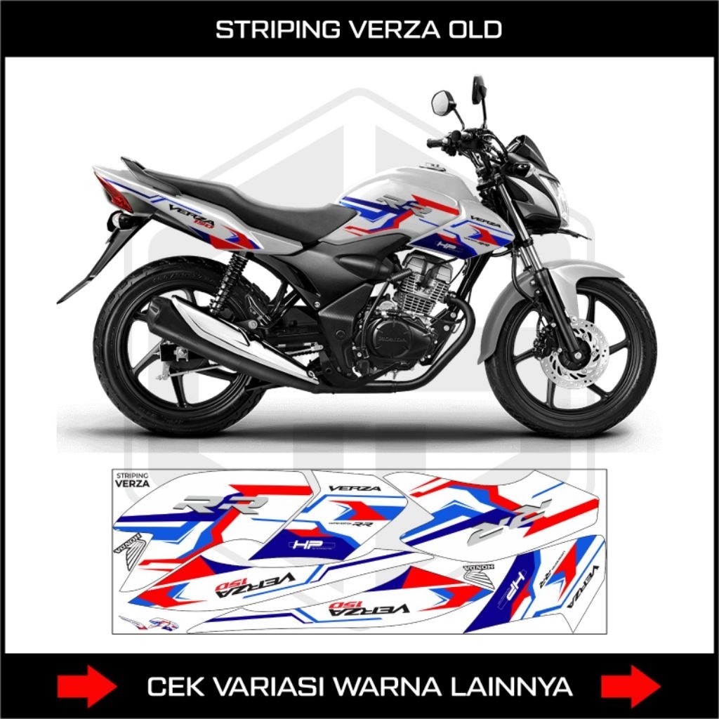 Stiker Striping Verza 150 Lama Motif Bmw / Decal Aksesoris Honda Verza old / Stiker Motor Verza 150 