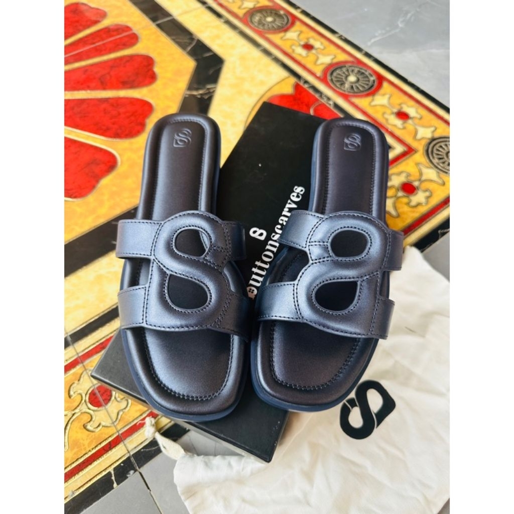 Sandal Buttonscvs premium import Kulit asli 100%