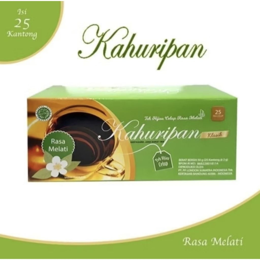 

Kahuripan Teh Hitam Celup Rasa Melati Isi 25 Kantong