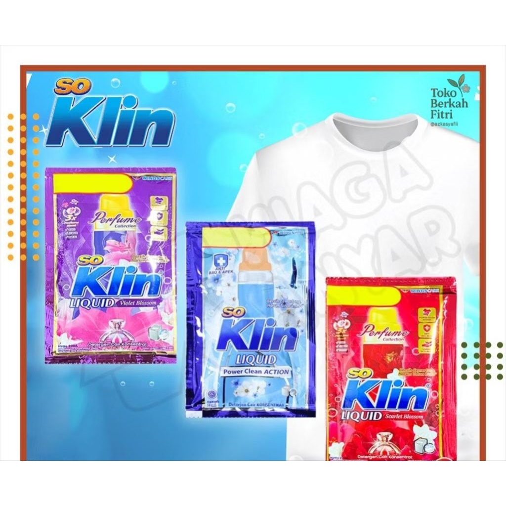 Soklin Liquid Cair Eceran Murah - Wangi Tahan Lama - Soklin Liquid - Rinso Cair -Detergen Cair Sokli