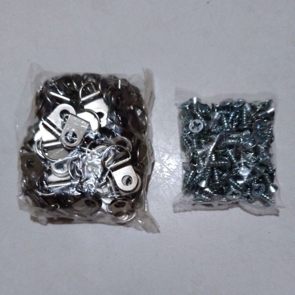 ( 100 pcs ) Gantungan Bakar Kecil Lengkap Sekrup 6 X 3/8