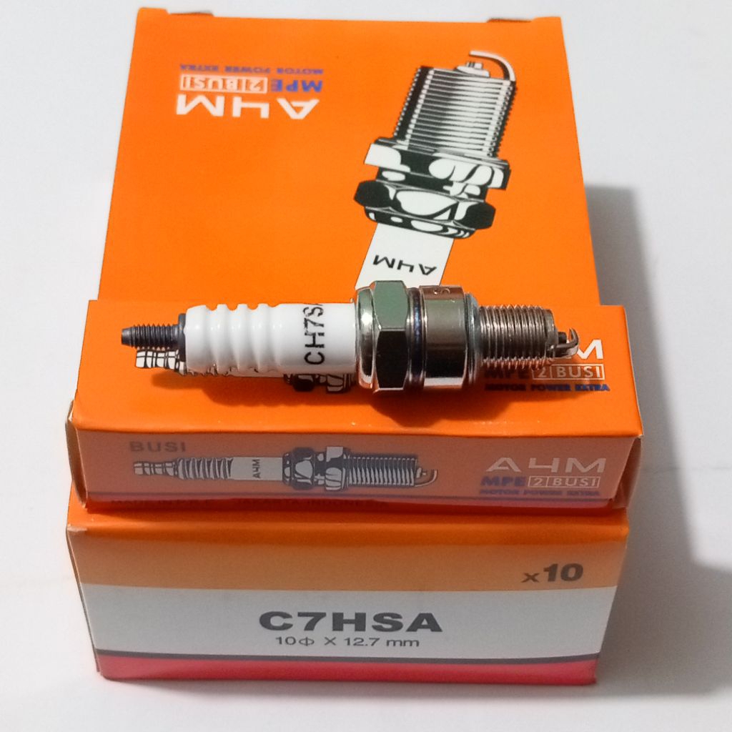 BUSI C7HSA BUSI PENDEK UNTUK MOTOR MIO,GRAND, SUPRA X LAMA