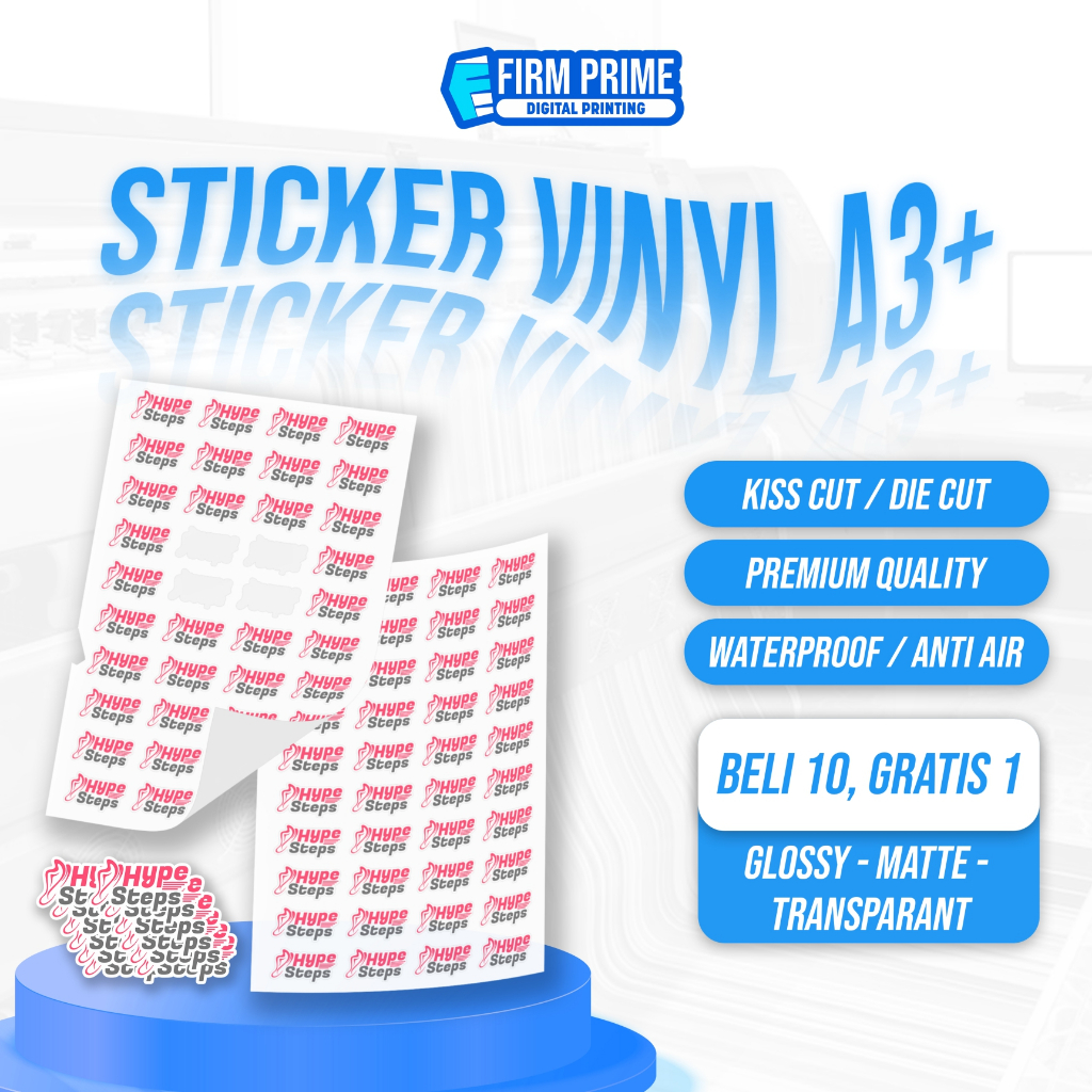 

Cetak Stiker Vinyl A3+ Costum SEHARI JADI | Cetak Stiker Label Kemasan | Label Usaha Makanan