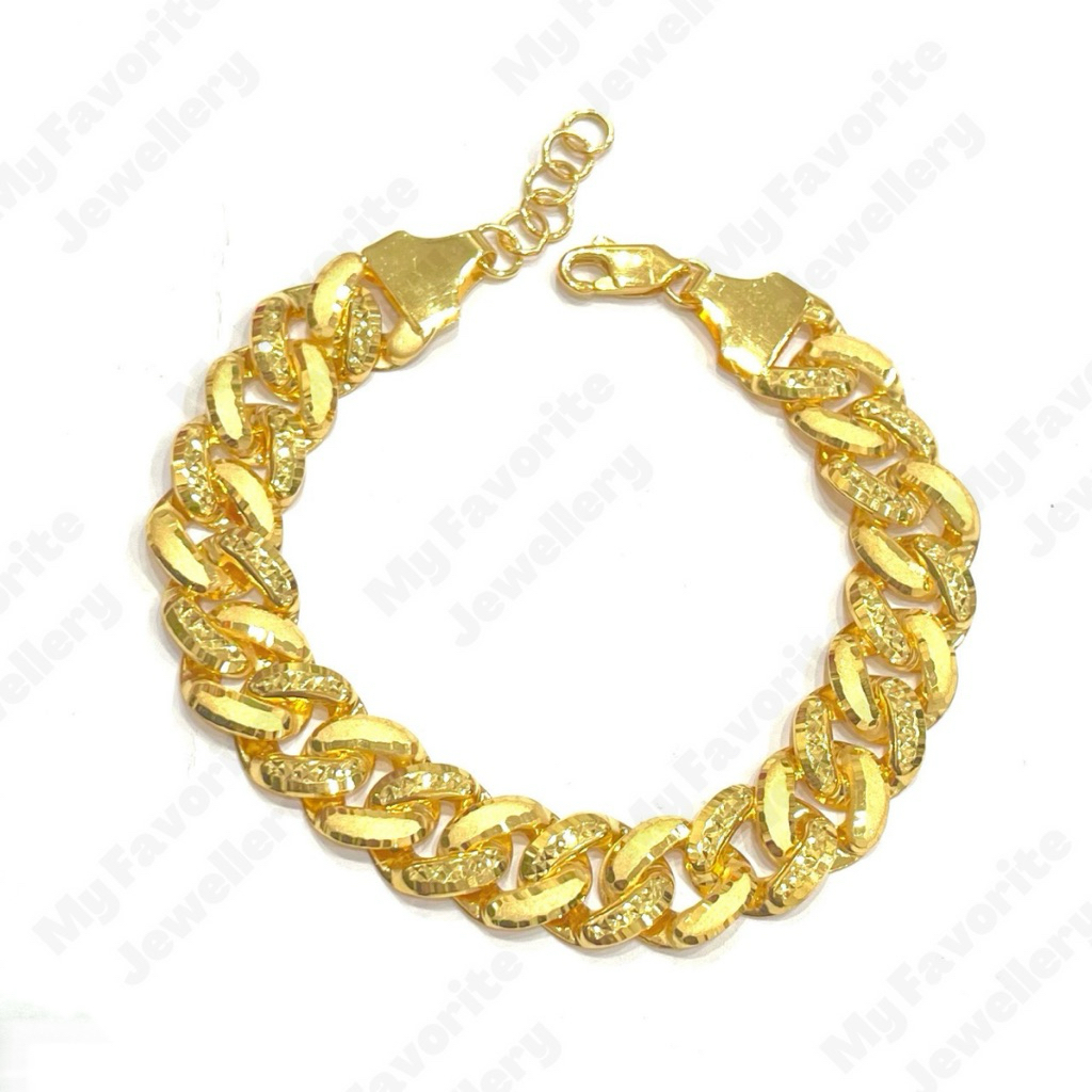 Gelang Fashion Sisik Naga Rantai EMAS ASLI Kadar 700 16K