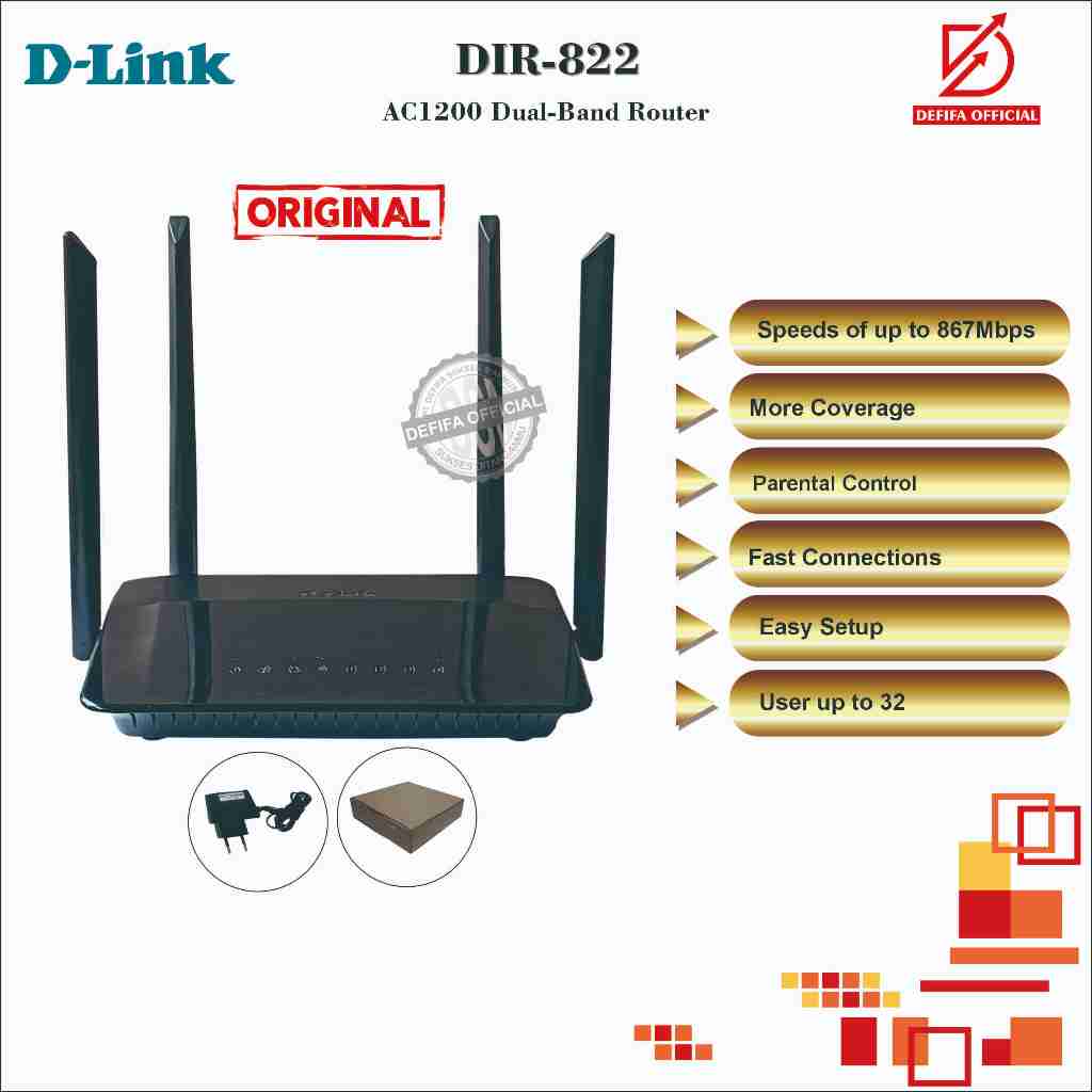D-Link dlink DIR-822 AC1200 WiFi Wireless Router