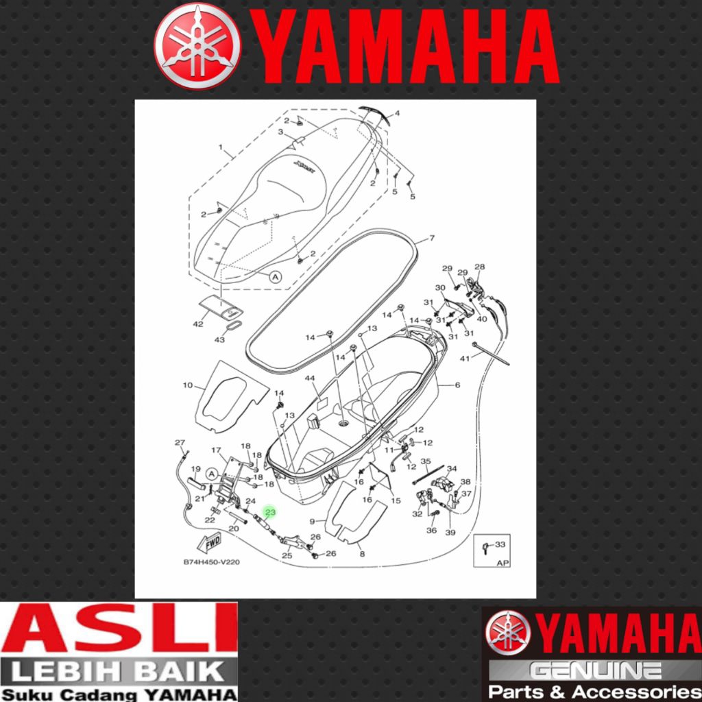 STOPPER ENGSEL HIDROLIK JOK X-MAX/B74-F478G-00
