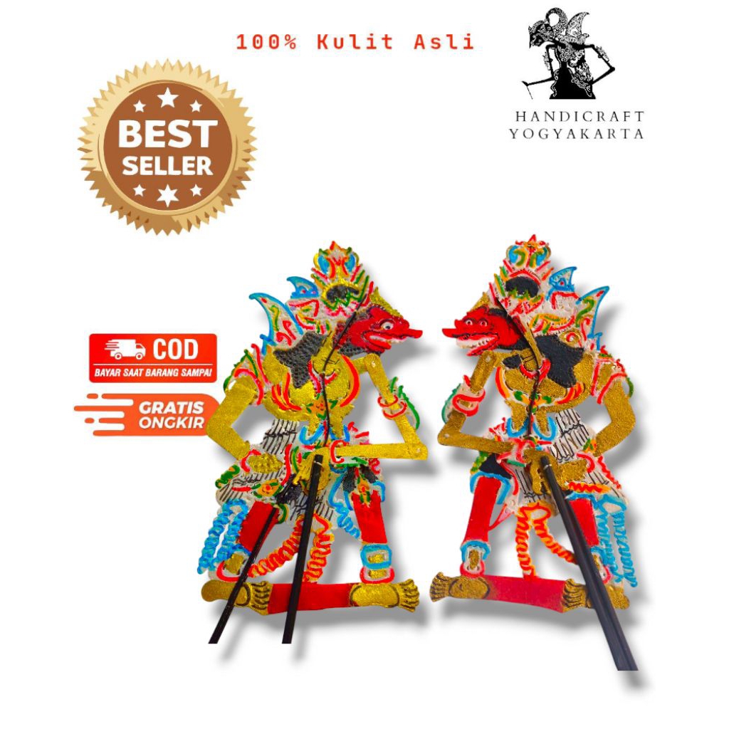 Wayang Kulit Asli KUMBOKARNO KUMBAKARNA Mini 30 cm Mainan Anak