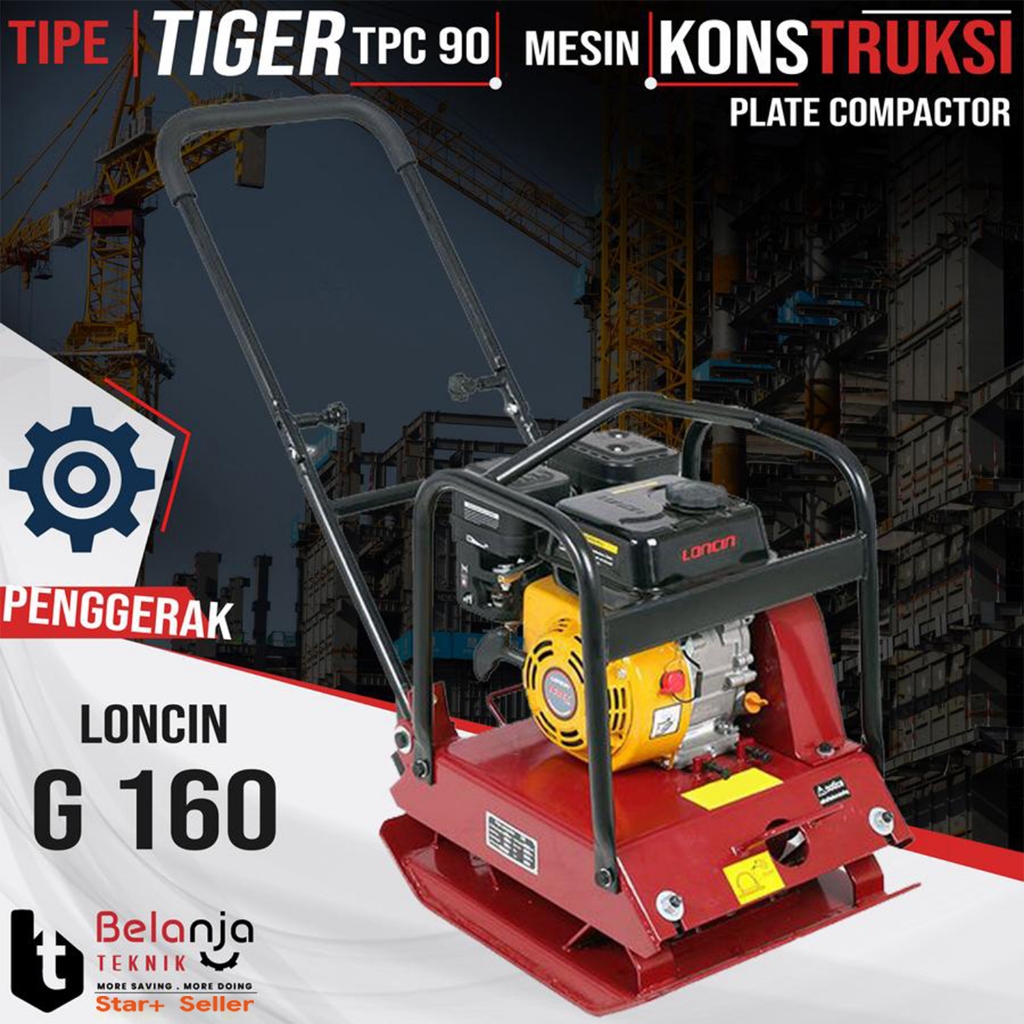 Loncin Plate Compactor TPC 90 Mesin Stamper Engine Loncin G 160 TPC90