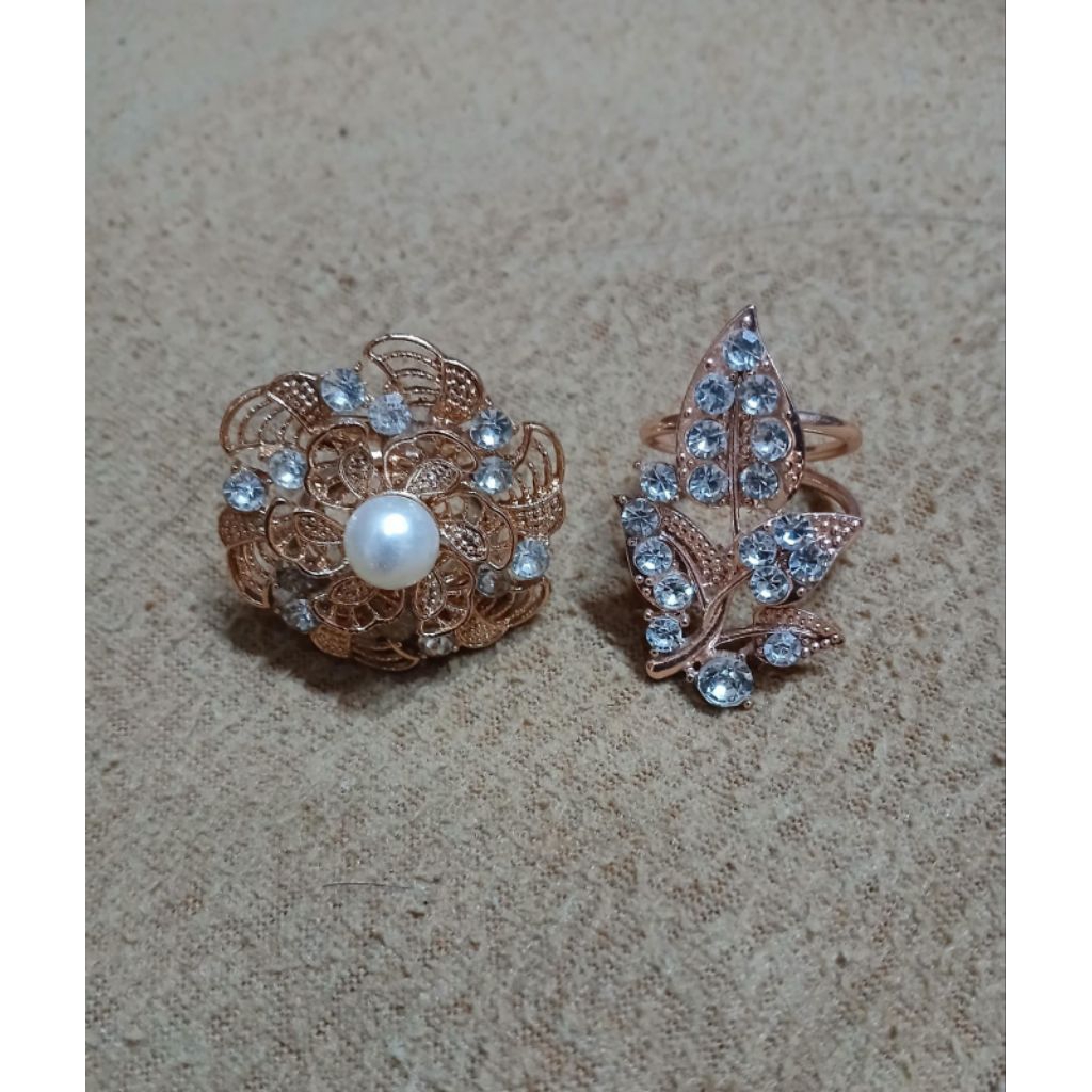 bros hijab ring gold & rose gold