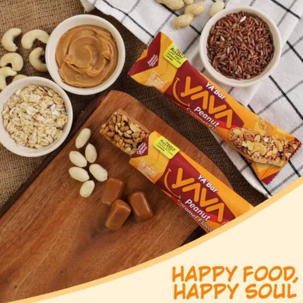 

YAVA Ya'Bar Peanut Caramel Flavor- Granola Bar kacang caramel / coklat@28gr/bar