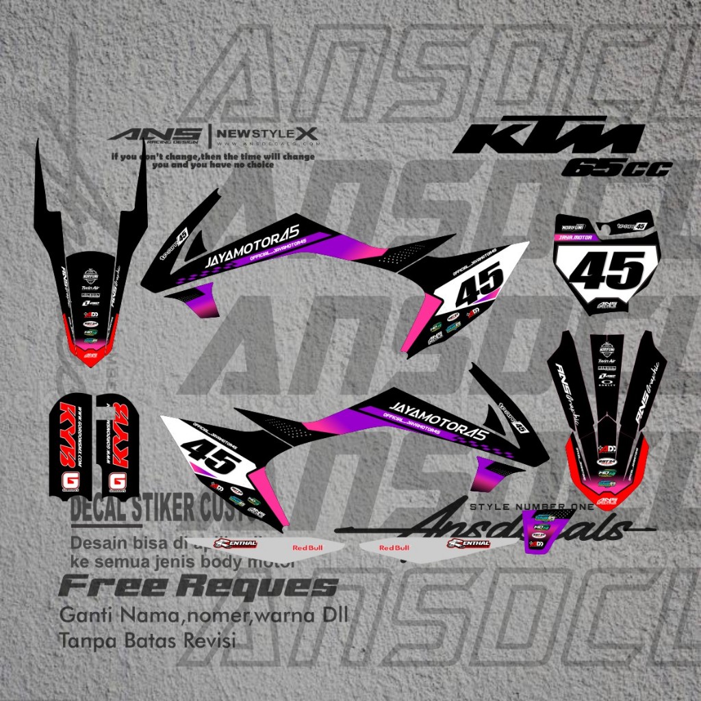 Decal Sticker KTM 65 New fullbody terbaru / Decal Sticker KTM 65 custome desain free request