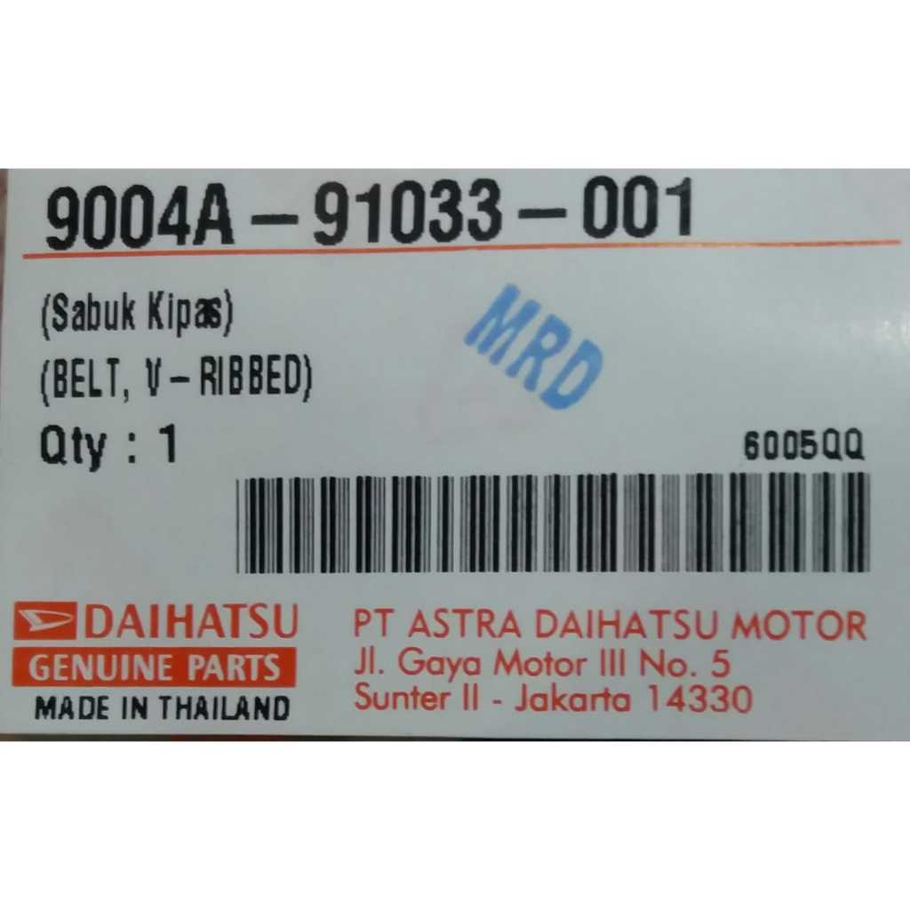 FAN BELT DAIHATSU TERIOS 6PK 1920 / 9004A-91033-001