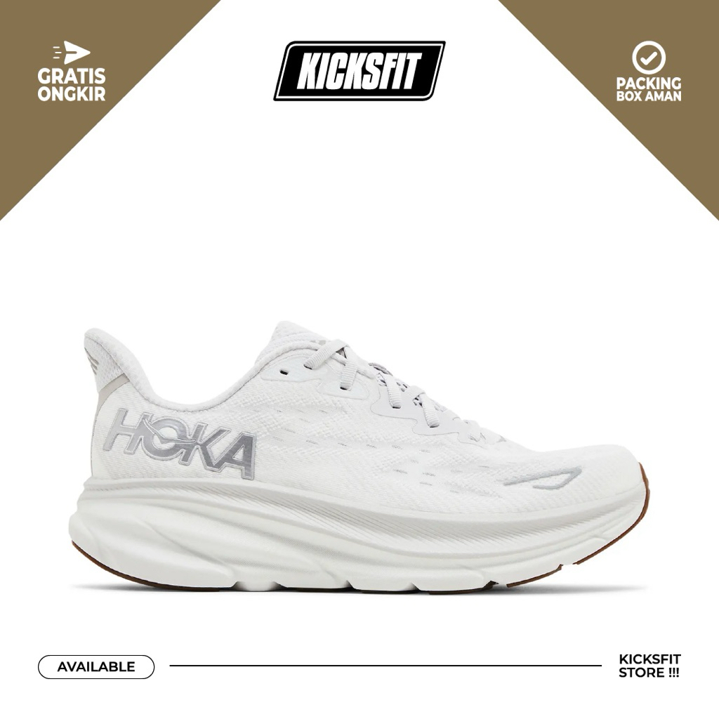 Sepatu Hoka Hoka Clifton 9 Nimbus Cloud White Original BNIB