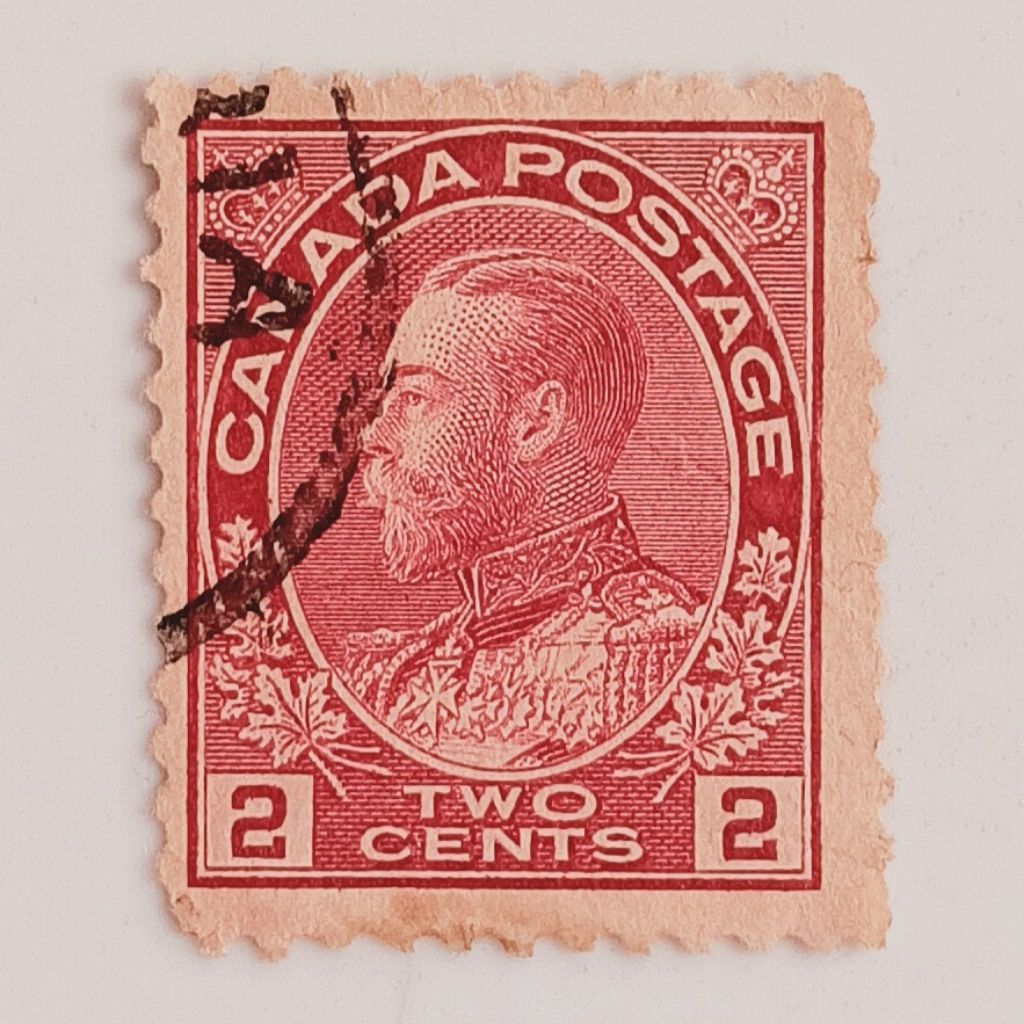 

(AD) Perangko Kanada 1911 - 1922 King George V 1911-22 "Admiral's Uniform" Definitive Issue 2 cent Used