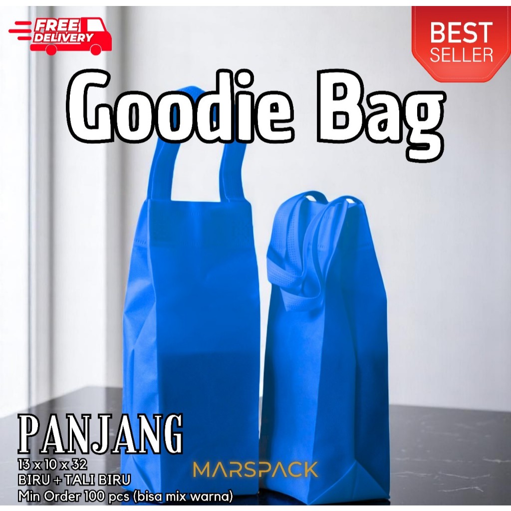 

Tas Spunbond Box 13x10x32cm Goodie Bag Alas Kotak tas belanja tas souvenir promosi ultah tas kain polos