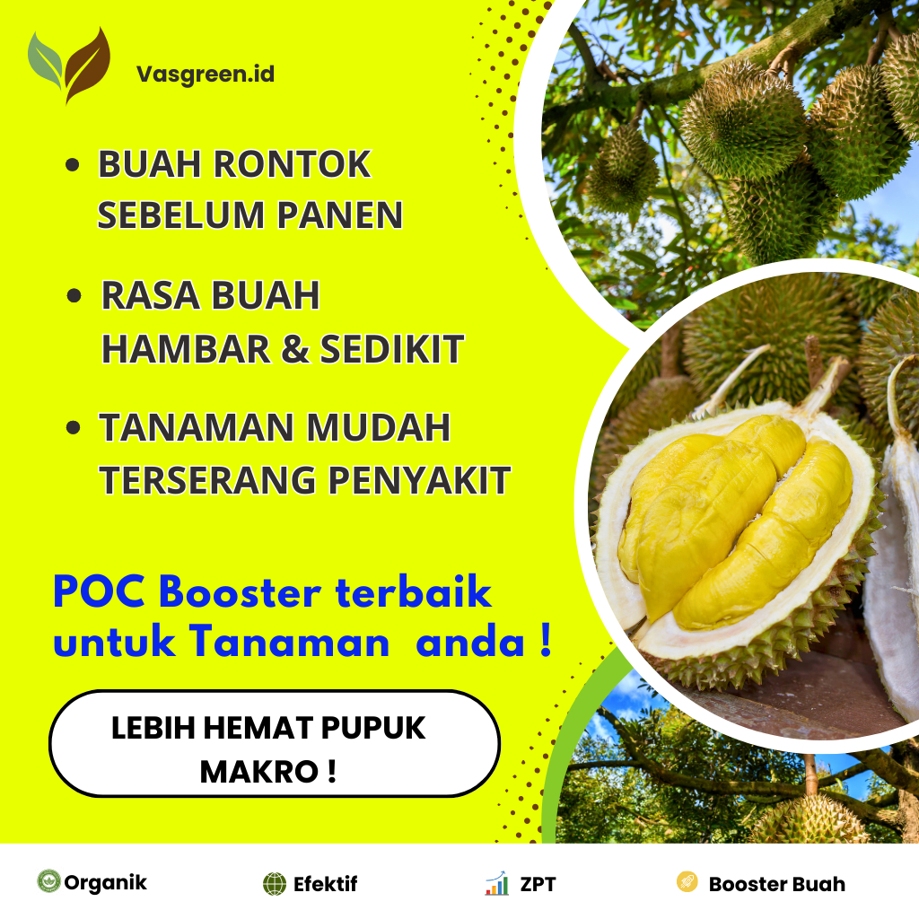 Raflezia 5L-Pupuk Organik Cair Durian Cepat Berbuah Lebat Tidak Rontok Bunga Booster Durian Montong