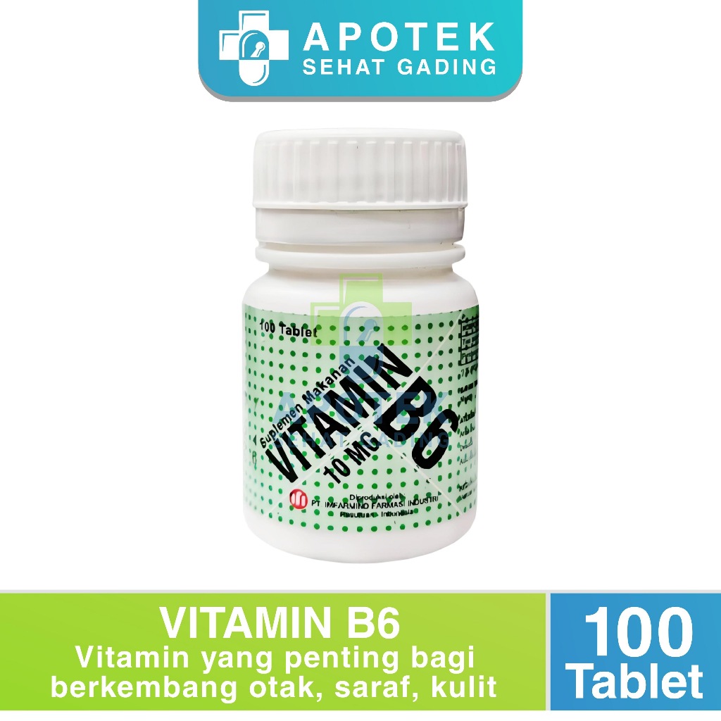 Vitamin B6 Botol Isi 100 Tablet Infarmind