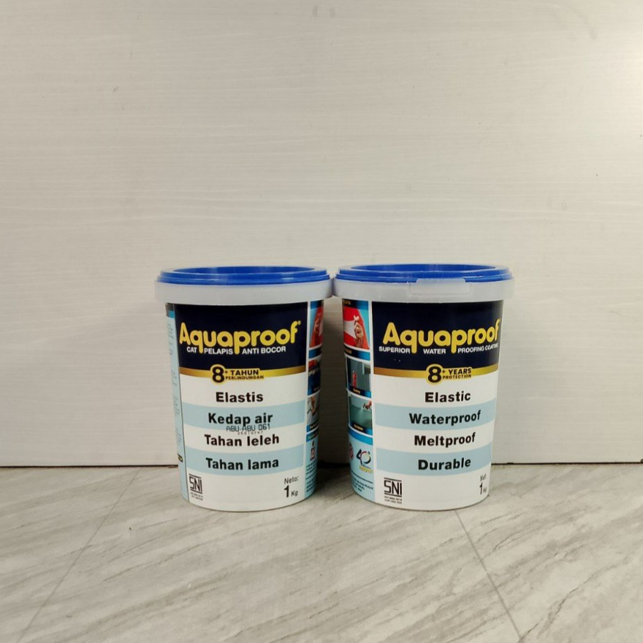 Cat Tembok Abu- Abu 1Kilo Merk Aquaproof Grey 1Kg Anti Bocor