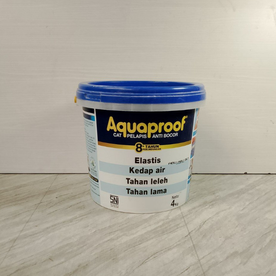 Cat Tembok Abu- Abu 4Kilo Merk Aquaproof Grey 4Kg Anti Bocor