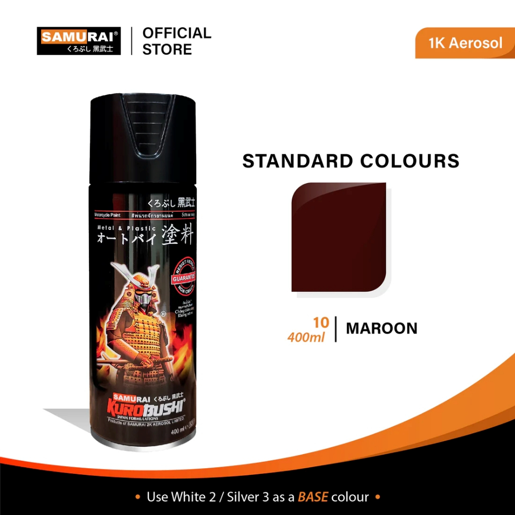 Cat Pilok Pilox Cat Semprot Samurai Paint Merah Maroon #38 Maroon 400ml Original 100%