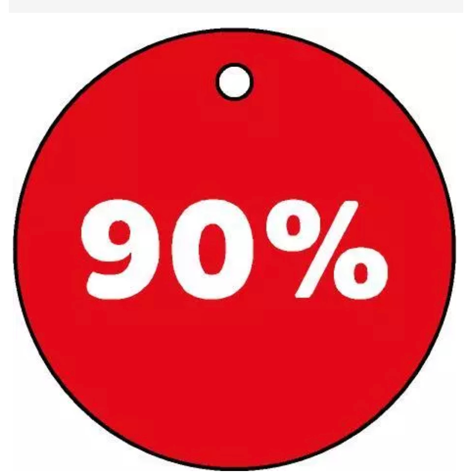 

HANG TAG LABEL DISKON 90 PERSEN SALE BAJU MURAH BULAT UKURAN 3,8 CM GANTUNGAN