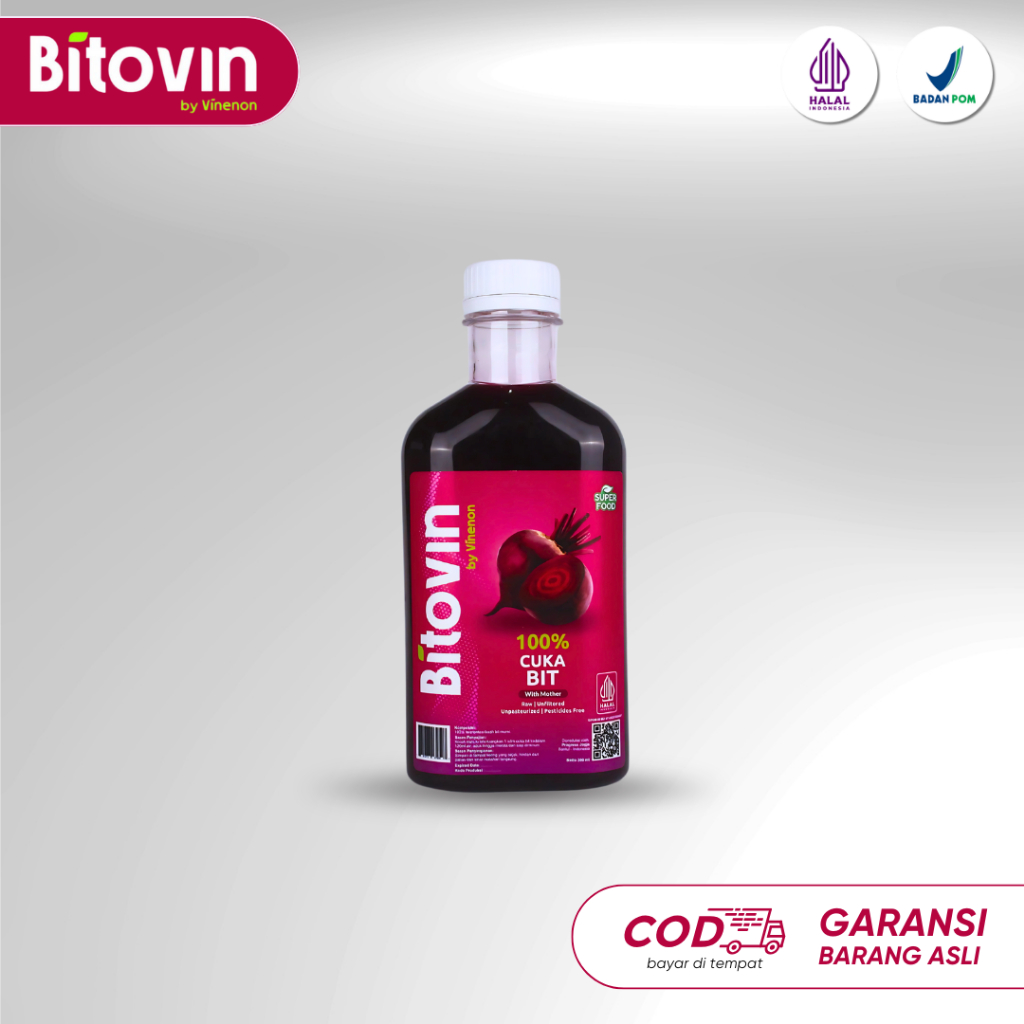 

Bitovin Cuka Buah Bit Herbal Penambah Darah Alami | 100% Cuka Buah Bit Segar | Sudah BPOM