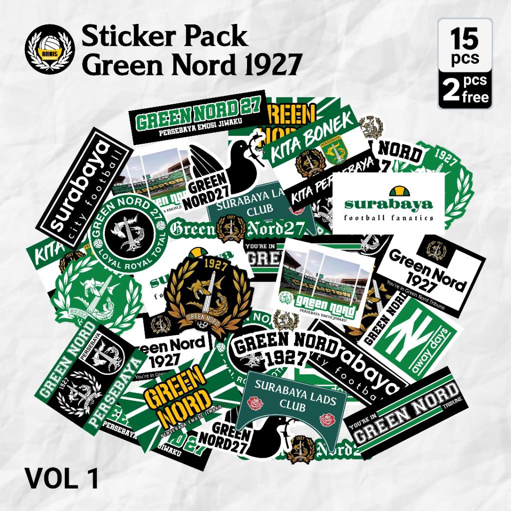 

Sticker Pack Green Nord 1927 Vol 1 | Bonek Persebaya Surabaya