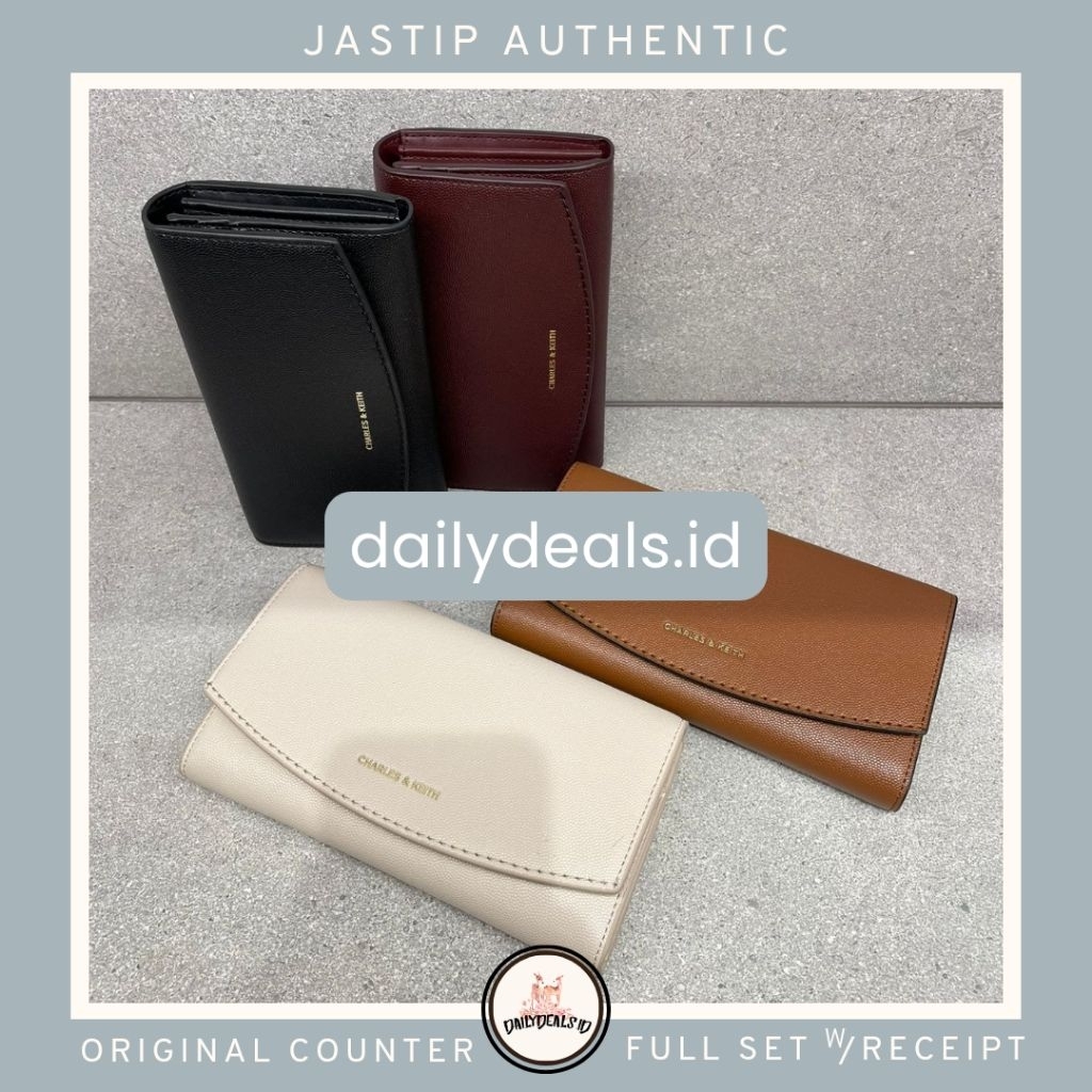 #6-20681219 Briony Curved - Jast[p] CK ORIGINAL COUNTER FLAP LONG WALLET DOMPET PANJANG STORE AUTHEN