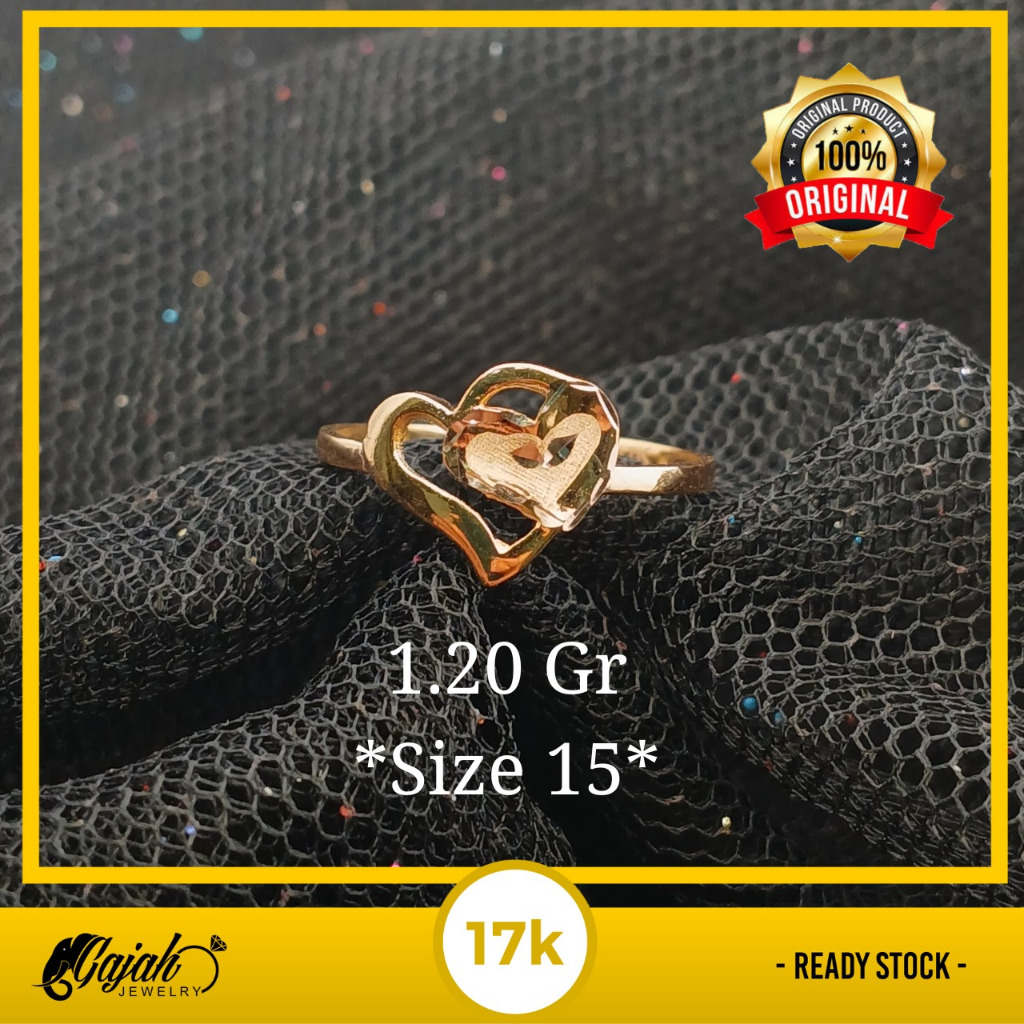 Cincin Emas 17K - Toko Emas Gajah Online 1.2 Gram 7662