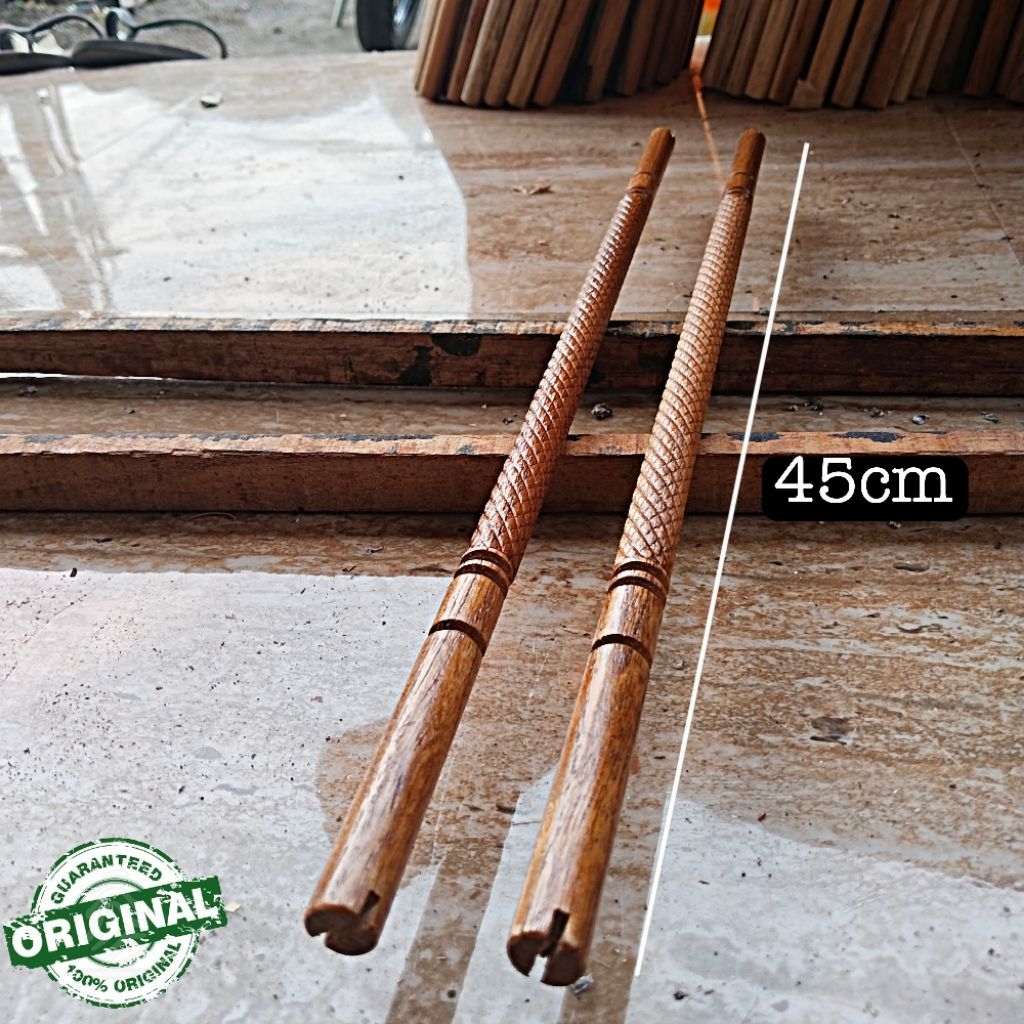 Tangkringan burung kenari premium kayu jati motif cincin silang