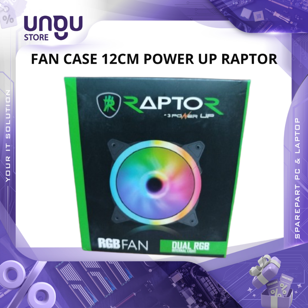 Fan Casing 12CM Power Up Raptor Single Colorful Fan