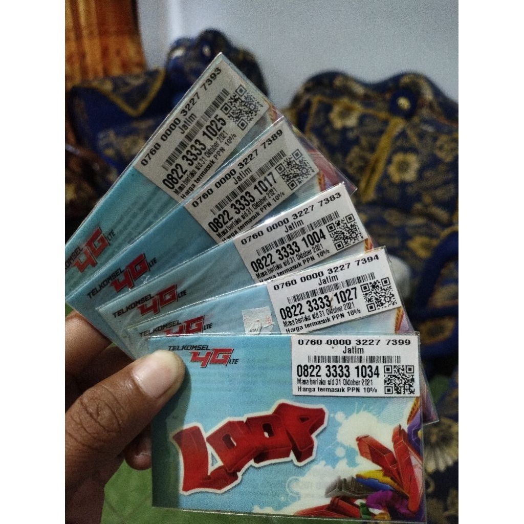 Kartu Loop Biru 2021 Nomor Cantik Telkomsel 0822 3333 XXXX