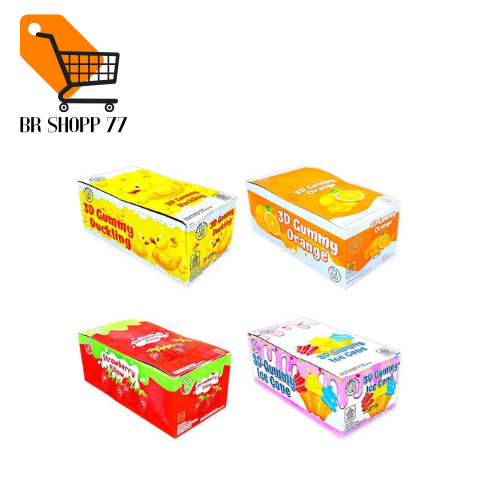 

3D GUMMY 12X12 15G DUCKLING, ICE TONE, ORANGE, BEARS, STRAWBERRY