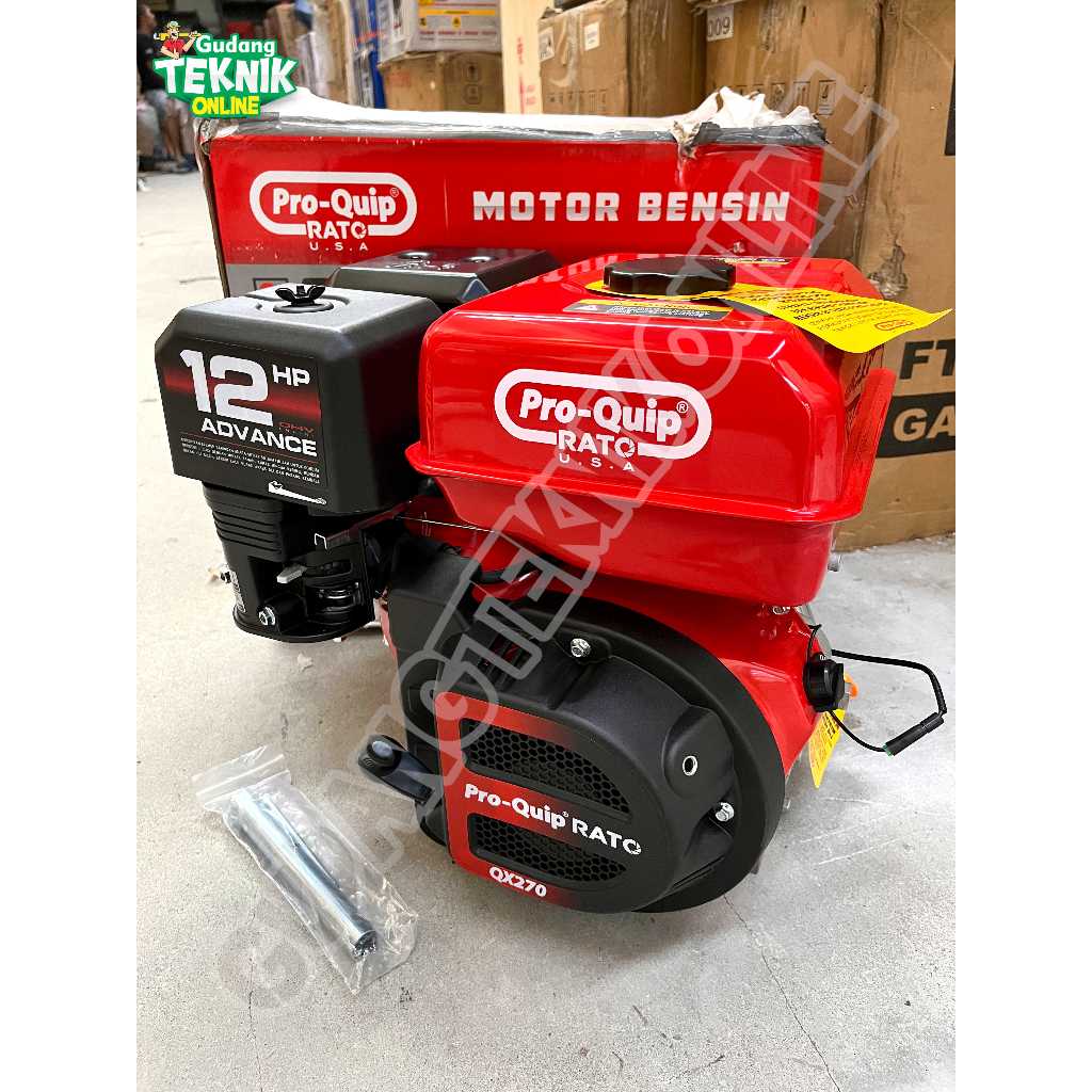 Engine Penggerak 12HP PROQUIP QX270 RATO 4T / Engine Bensin Mesin Serbaguna 12 HP 4 Tak Ketinting Ke