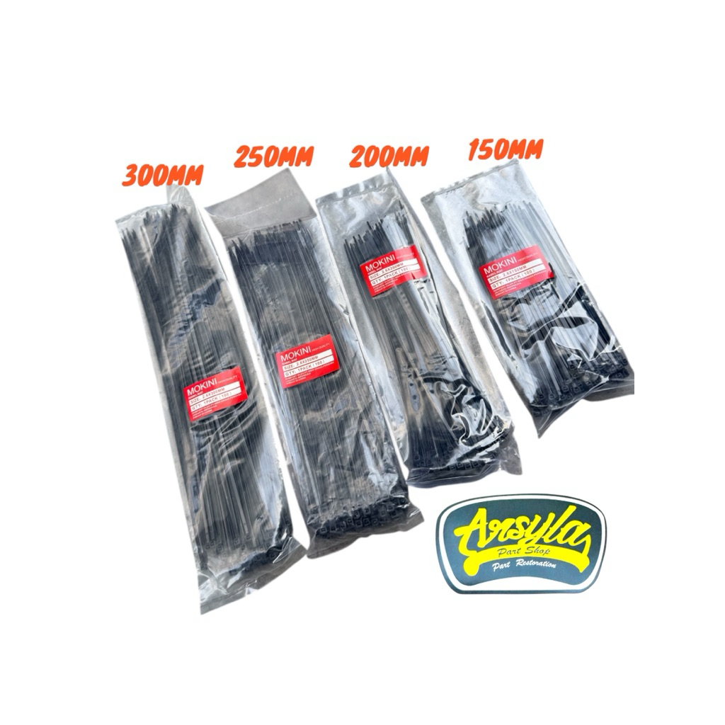 

kabel ties tis tie kabel ikat universal ukuran 300mm 250mm 200mm 150mm isi 100pcs