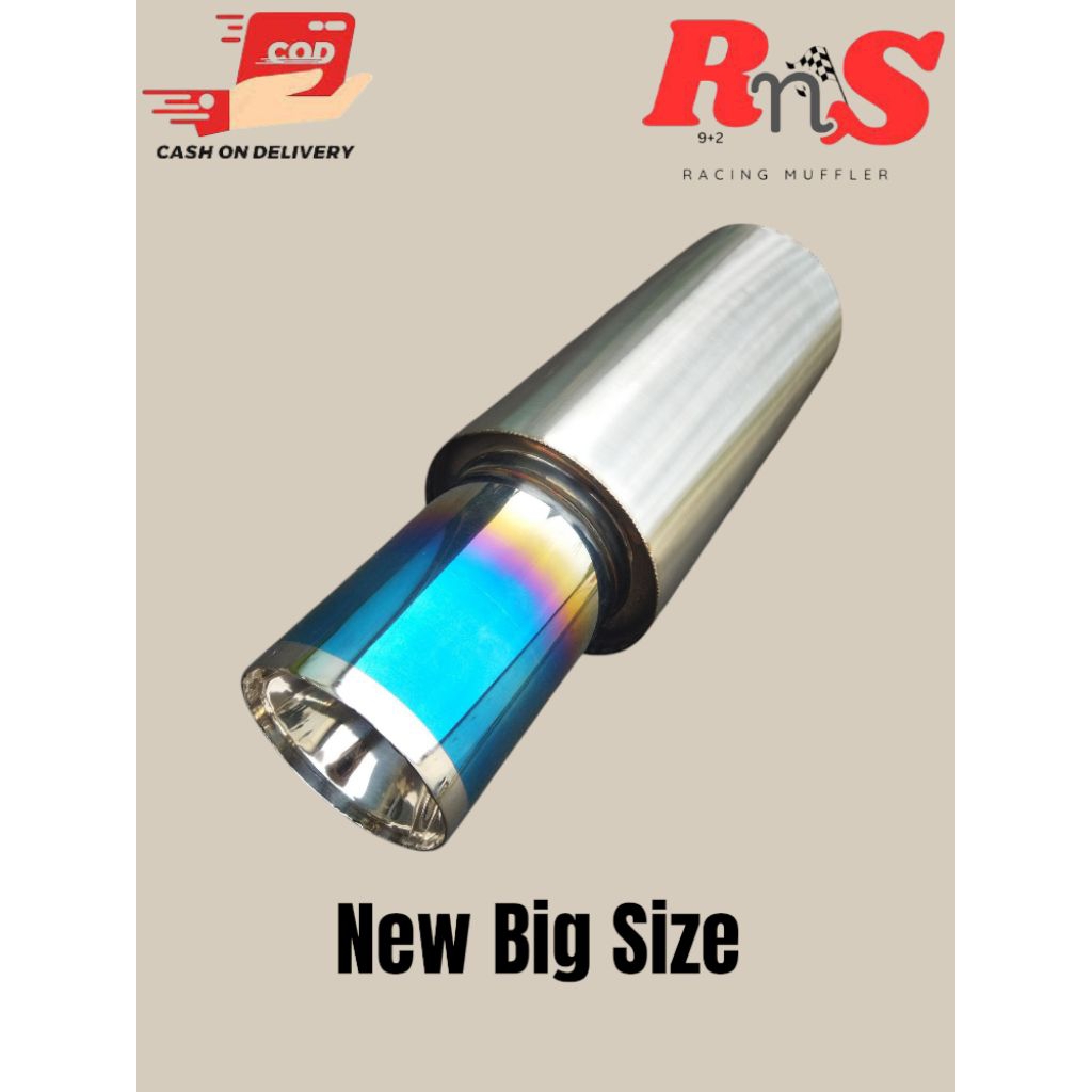 Knalpot Racing Big Size Warna Biru Suara Bass Adem Full Stainless Universal Cocok Avanza Xenia Brio 