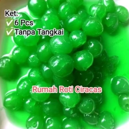 

CHERRY TANPA TANGKAI HIJAU REPACK 6 BUAH MARASCHINOS CHERRIES GREEN CHERY 6 PCS