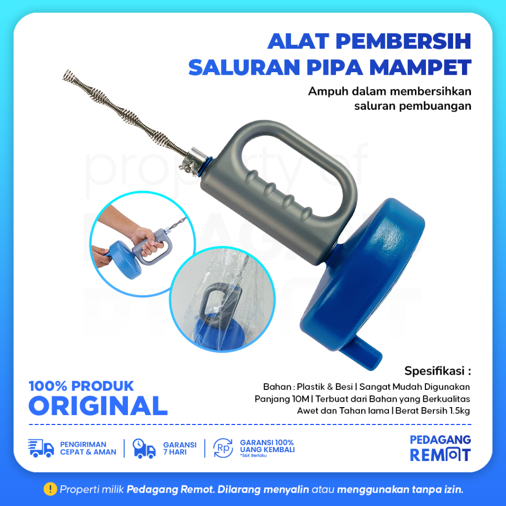 Alat Pembersih Saluran Pipa Mampet / Alat Pembersih Salurang Pipa Toilet