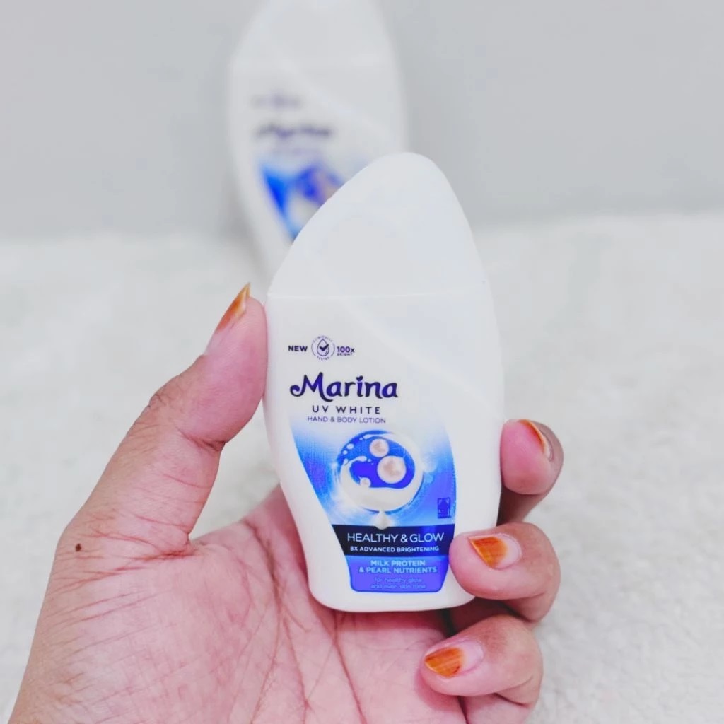 MARINA Mini UV White Healthy Glow Hand Body Lotion 50ml | Marina Biru Body Lotion | Asisten Cantik
