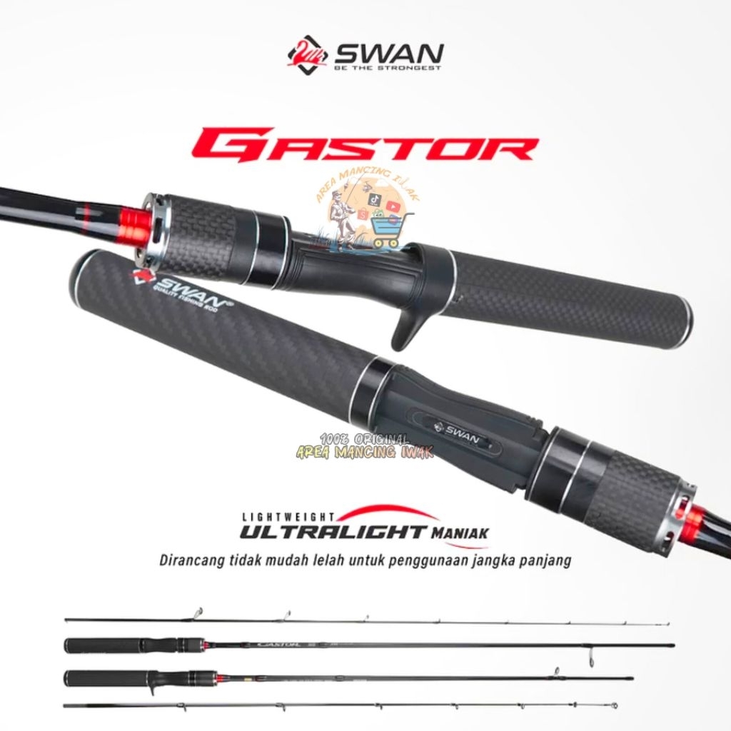 Joran SWAN GASTOR ULTRALIGHT MANIAK 502/602/662/702 Spinning & Baitcasting - Solid Carbon