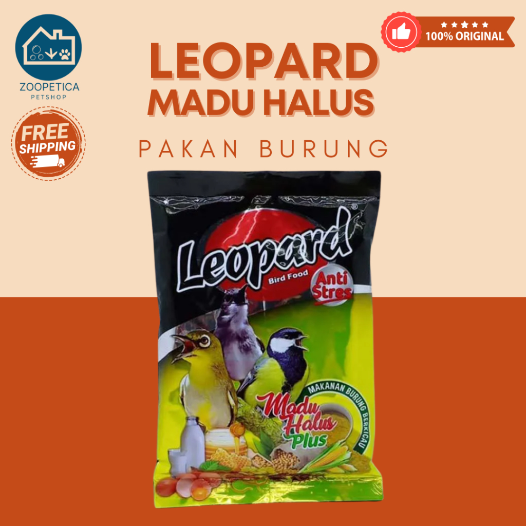 LEOPARD MADU HALUS PAKAN BURUNG HARIAN VOER PAKAN BURUNG MURAI ANIS KACER / VOER BURUNG PROTEIN TING